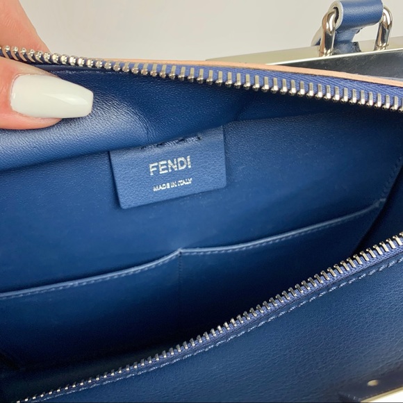 Fendi 3Jours Medium Navy Blue Bag Satchel Purse - Picture 8 of 8
